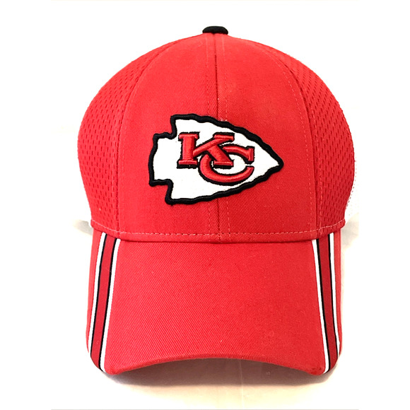 Vintage Trucker Hat NFL Kansas City Chiefs Snap Back Cap Mesh Bangladesh Red - Picture 1 of 10